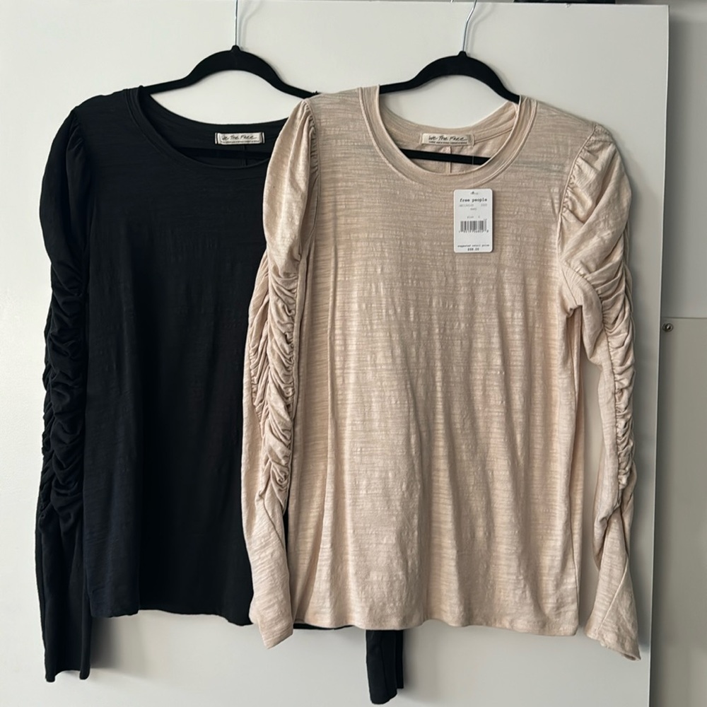 We the Free, Tan and Black Layering Tops (Bundled). Tan new w/ tags.